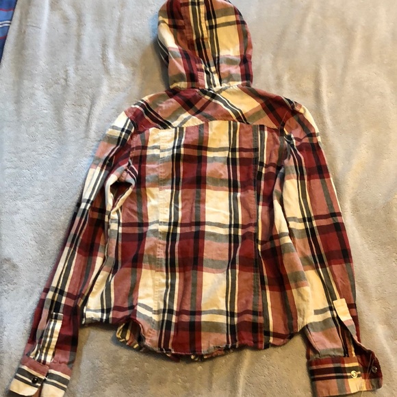 Jrs Plaid shirt hoodie - Picture 3 of 5